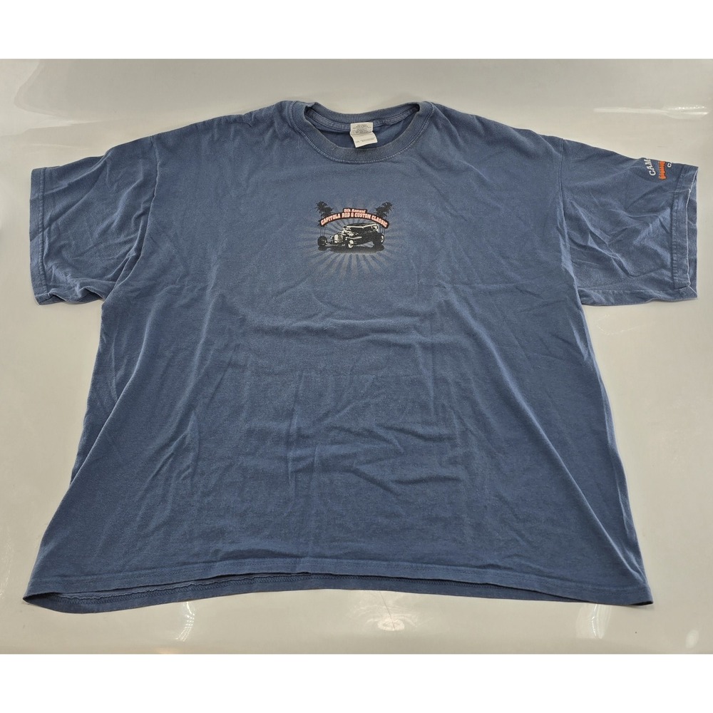Vtg 5th Annual Capitola Rod & Custom Classic T Shirt Size 2 XL Blue Front + Back